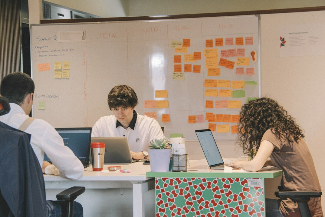 team working on project